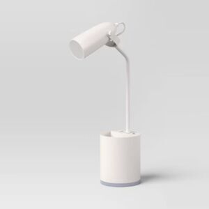 Room Essentials Task Lamp With Nightlight - White